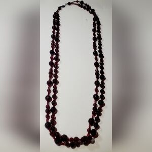 Elegant Garnet Beaded Necklace